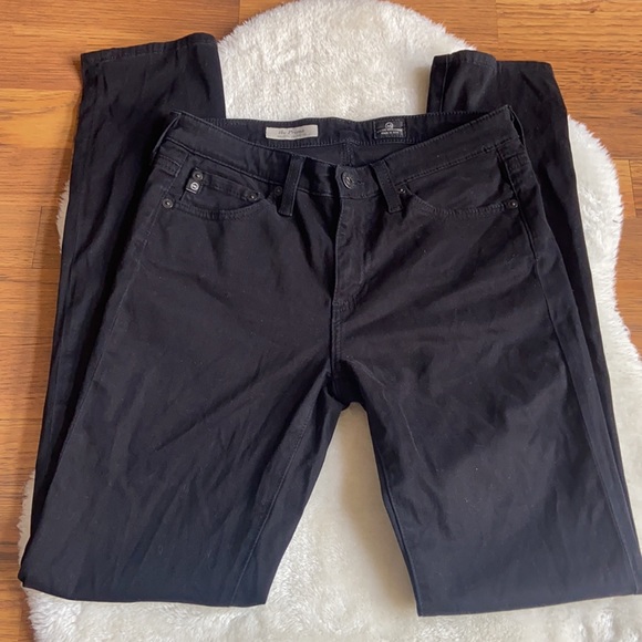 AG Prima Mid Rise Cigarette Black Jeans 26R - Picture 5 of 10